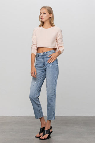 HIGH RISE STRAIGHT JEANS