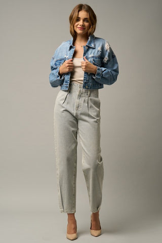 HIGH RISE BALLOON JEANS