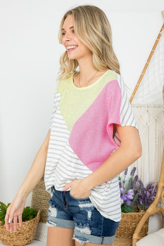 LOW GAUGE COLORBLOCK TOP