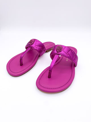 Kurt Geiger Fushia Leather Summer Sandals