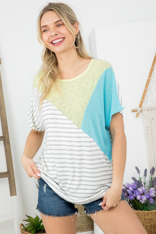 LOW GAUGE COLORBLOCK TOP