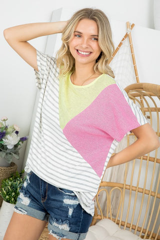 LOW GAUGE COLORBLOCK TOP